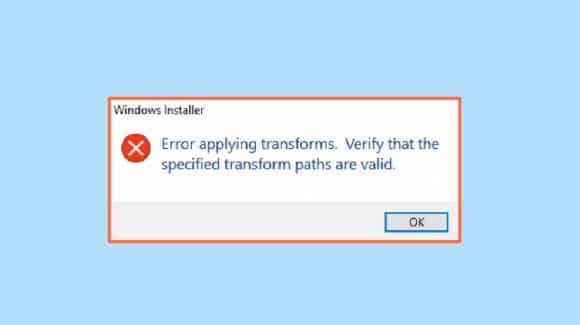Как исправить ошибку «Ошибка применения преобразований» в Windows