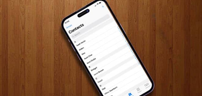Как создать список контактов на iPhone