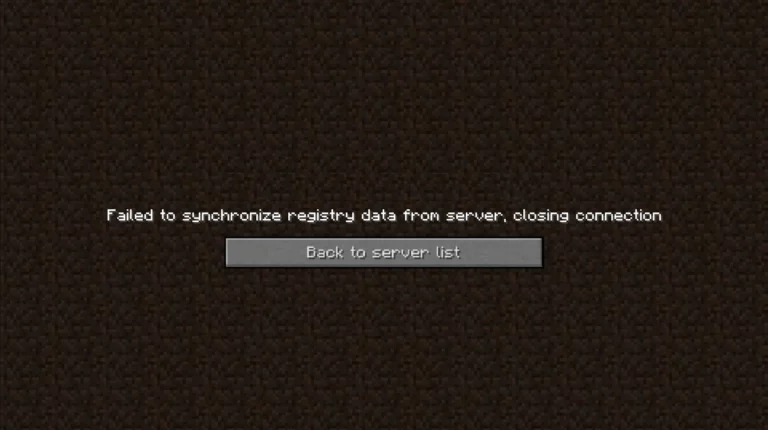 Minecraft Fix не удалось синхронизировать данные реестра с сервера (2023 г.) – PC