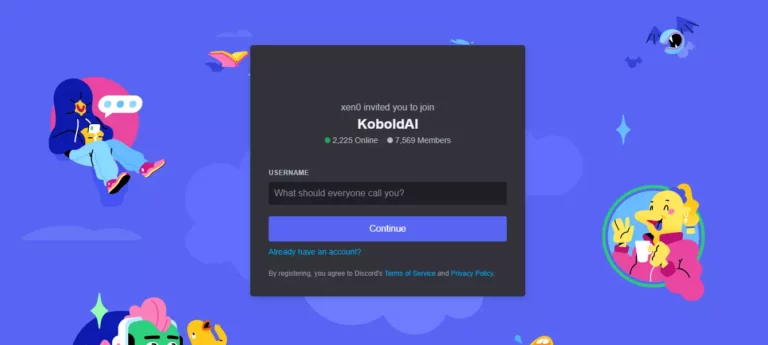 Присоединяйтесь к серверу Kobold AI Discord, чтобы найти похожих пользователей